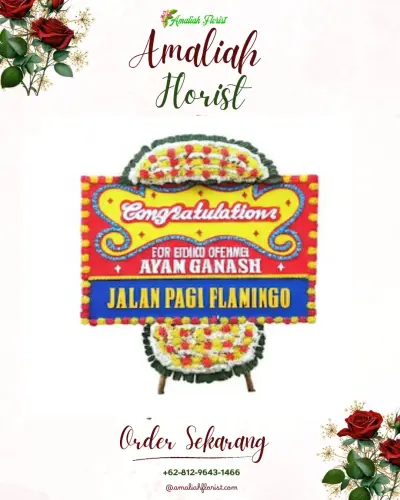 Bunga Papan Congratulation di Kampung Besar